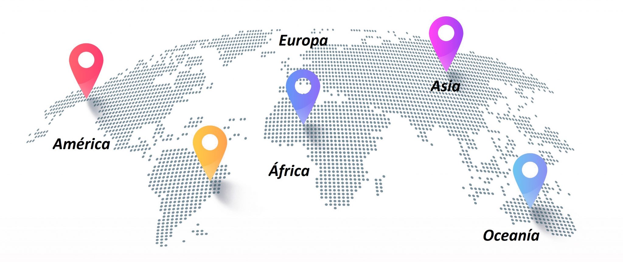 Mapa de destinos internacionales de Global Exchange